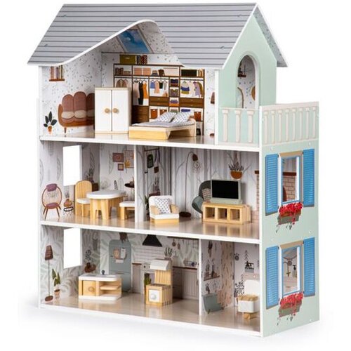 ECO TOYS EcoToys 8301 drvena kućica Emma Residence Slike
