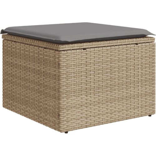  8-dijelni set vrtnih sofa od poliratana s jastucima bež 65.5 x 62 x 69 cm Slike