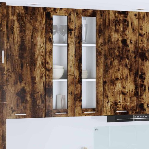 vidaXL Viseći ormarić s policom Riga Dimljeni hrast 60 x 31 x 100 cm Cijene