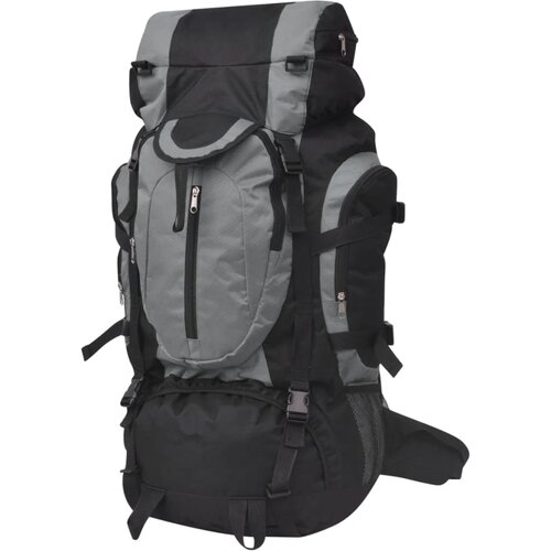 VidaXL Ruksak za Planinarenje XXL 75 L Crno-Sivi Slike