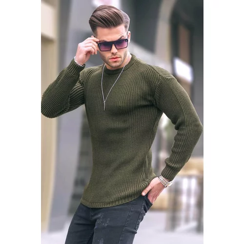 Madmext Khaki Basic Knitwear Men's Sweater 5990