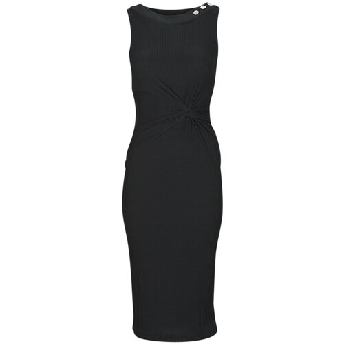 Guess Dolge obleke SL ERNESTINE KNOT DRESS Črna Cene