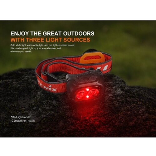 Fenix HL18RTV20WHT - LED prigu&amp;scaron;iva punjiva čeona lampa LED/USB IP66 bela/crna Slike