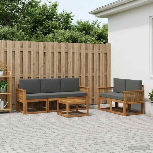  Set vanjskih sofa 6 pcs Prirodna i antracit Poliester Cene