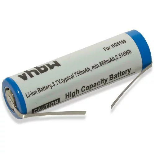VHBW Baterija za Philips HQ8100 / HQ8800, 750 mAh