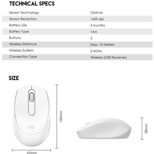 Fantech Mis wireless gaming W603 go crni Slike