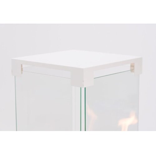 Planika Faro GAS - Spolja&amp;scaron;nji plinski kamin 142x36 cm 8kW beo + za&amp;scaron;titni pokrivač Slike