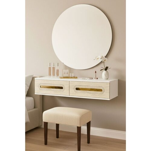 Hanah home komoda Rany 120, 120 cm, bela / travertin / zlatna Cene