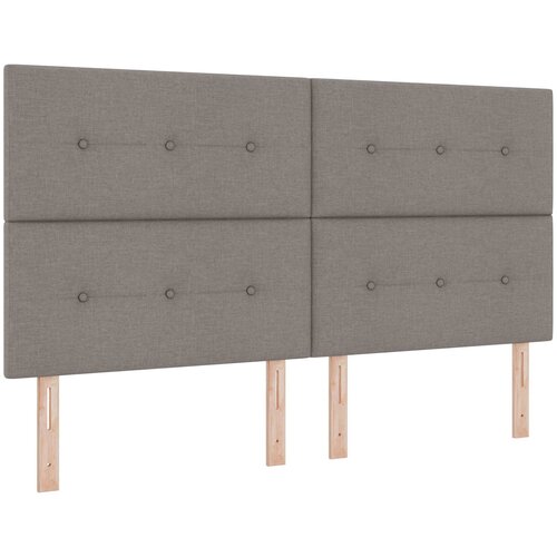  LED okvir za krevet s madracem Sivosmeđa 180 x 200 cm Tkanina Slike
