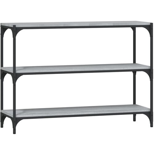 Maison Chic Knjižna omara - Knjižni regal siva sonoma 100x33x70,5 cm inž. les in jeklo, (21726125) Cene