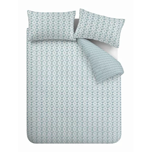 Catherine Lansfield Plava posteljina za bračni krevet 200x200 cm Sardinia –