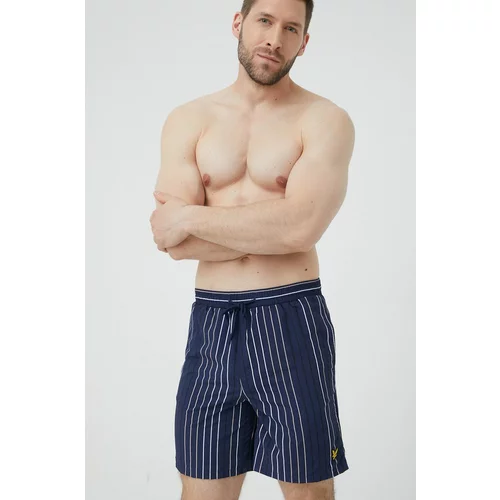 Lyle & Scott Kratke hlače za kupanje boja: tamno plava