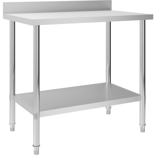 vidaXL Kuhinjski radni stol 100 x 60 x 93 cm od nehrđajućeg čelika Cijene