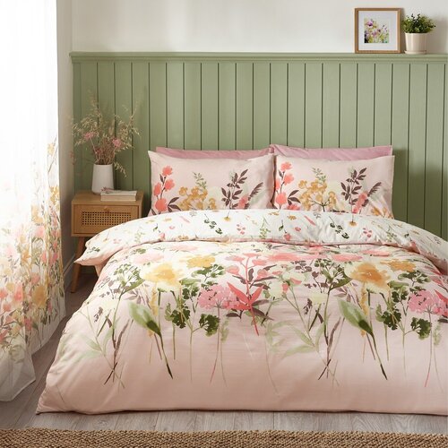 Catherine Lansfield Rožnata enojna posteljnina 135x200 cm Countryside Floral &amp;ndash; Slike