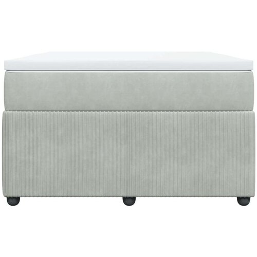 VidaXL Box spring krevet s madracem svjetlosivi 120x200 cm bar&amp;scaron;unasti Slike