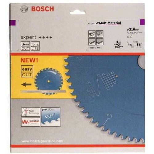 Bosch list kružne testere expert for multi material 216 x 30 x 2/4 mm/ 64 2608642493/ 216 x 30 x 2/4 mm/ 64 Cene