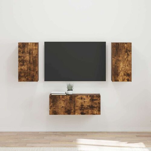  Komplet TV omaric 6 pcs Dimljeni oreh Konstruiran les - - Rjava - 96.31 - 98 x 31 x 29,5 cm - 2025-vidaXL-Uvoz_2 Cene