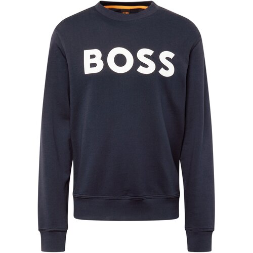 BOSS Orange Majica temno modra / bela Cene