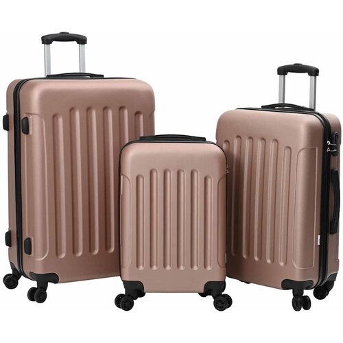 Kofer 3 pcs Ružičasto zlatni 50 x 31 x 78 cm ABS plastika Cijene