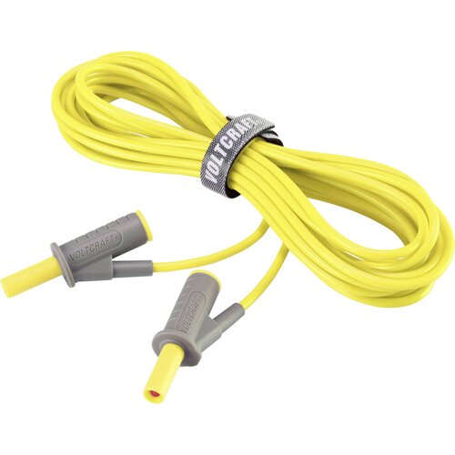 Voltcraft Visokofleksibilni varnostni merilni kabel [lamelni vtič 4 mm - lamelni vtič 4 mm] 5 m rumene barve MSB-501 10 A, (20422915) Cene
