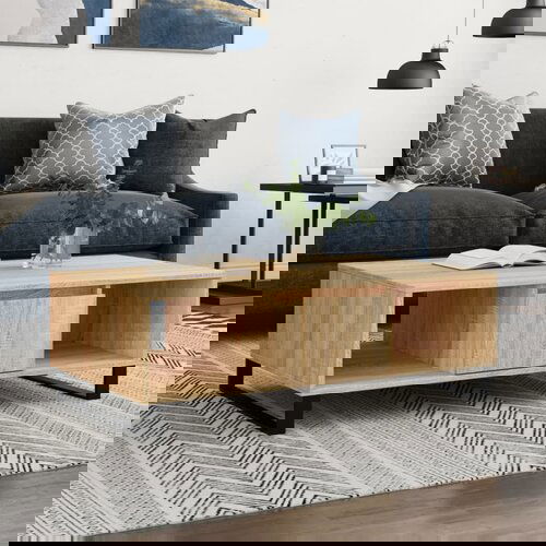 vidaXL Klubska mizica sonoma hrast 104x60x35 cm inženirski les Cene