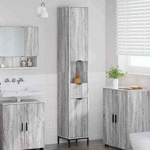  Kupaonski ormar s ladicama Siva Sonoma 31,5 x 33 x 190 cm Cijene