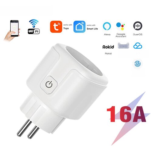 INF tuya wifi smart plug eu standard 16A 4-paket, (21299650) Slike