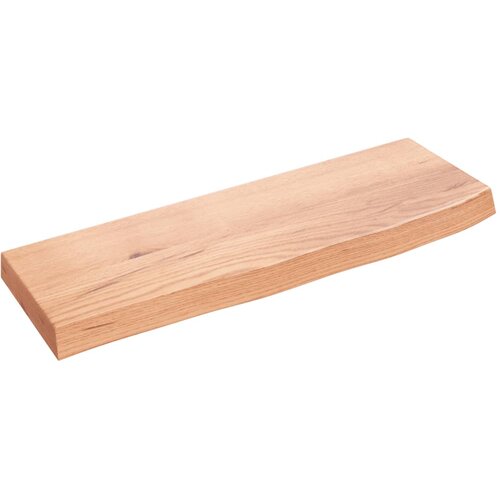  Zidna polica svjetlosmeđa 60 x 20 x 4 cm od obrađene hrastovine Slike