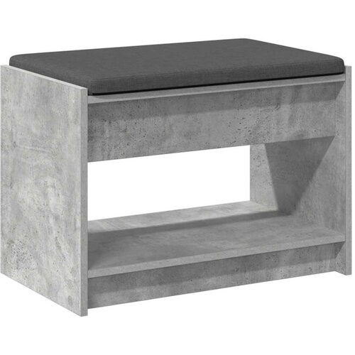  Klupa za hodnik s jastukom Betonsko Siva 63 x 38 x 45 cm - Betonsko siva 63 cm Slike