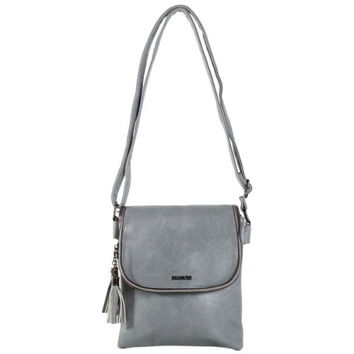 Fashion Hunters Gray small messenger bag with an adjustable strap Cene