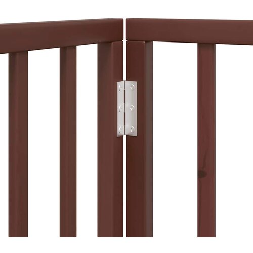  Vrata za pse s vrata&amp;scaron;cima 12 panela sklopiva 600 cm drvo topole Smeđa 50 x 90 x 2 cm Slike