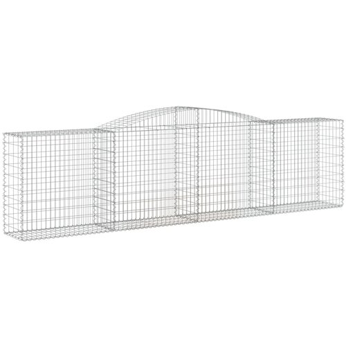  Lučne gabionske ko&amp;scaron;are 10kom 400x50x100/120cm pocinčano željezo Slike
