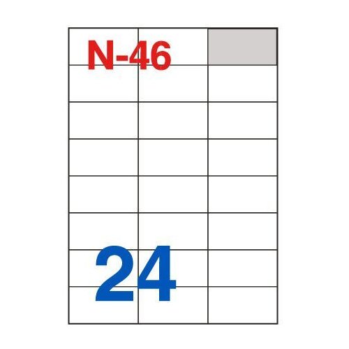 NANO Etikete za laserske i ink-jet pisače , N-46, 70x37 mm, 100/1 Slike