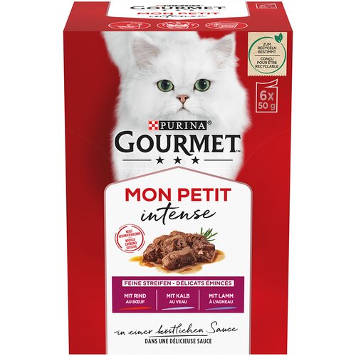 Gourmet Mije&amp;scaron;ano pakiranje Mon Petit - Govedina, teletina, janjetina (6x50 g) Slike
