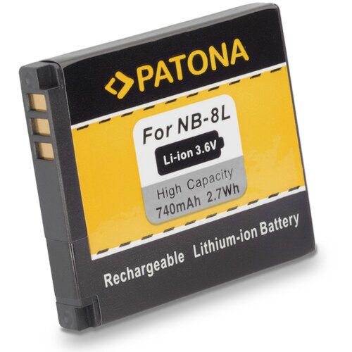 Patona baterija NB-8L za canon powershot A2200 / A3000 is / A3100 is, 740 mah kompatibilnost s originalnom baterijom Slike
