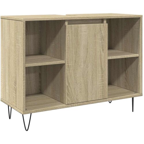 Maison Chic Kopalniška omarica - Kopalniški kabinet sonoma hrast 80x33x60 cm inženirski les, (21794558) Cene