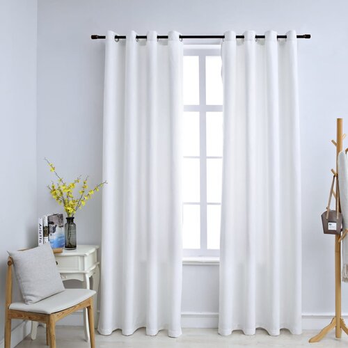 vidaXL Zavjese za zamračivanje s prstenima 2 kom sivobijele 140x175 cm Cijene