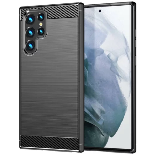 Silikonski ovitek za Samsung Galaxy S24 Ultra 5G - mat carbon črn