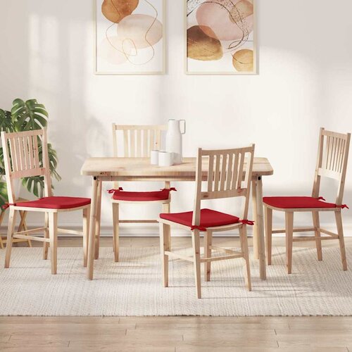 Jastučići za sjedenje 4 pcs Crvena 40 x 40 x 3 cm tkanina Cijene