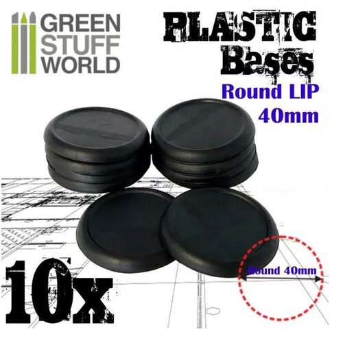 Green Stuff World Peana PLASTICO Redonda / Plastic Round Base 40mm - PACKx10 Cene