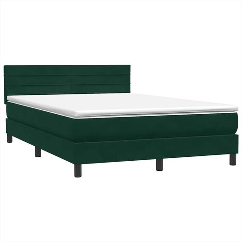 Box Spring krevet s madracem tamno zeleni 160x220 cm bar&amp;scaron;un Slike