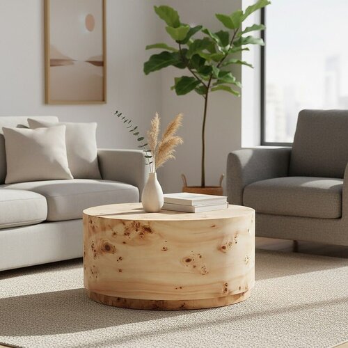Premier Housewares Okrugao stolić za kavu u prirodnoj boji &amp;oslash; 80 cm Mota &amp;ndash; Slike