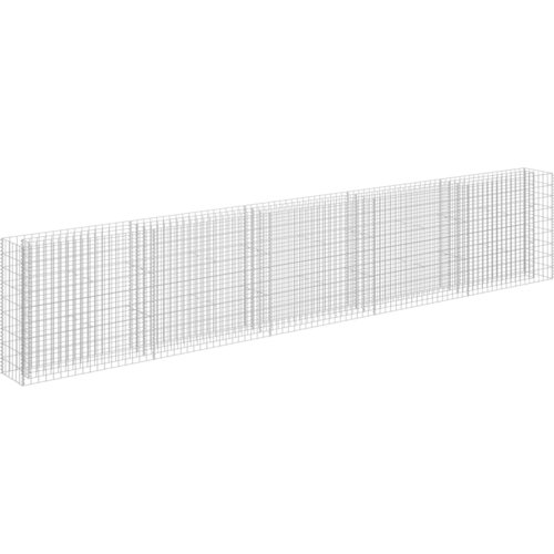 VidaXL Visoka greda gabion pocinkano jeklo 450x30x90 cm, (20693243) Slike