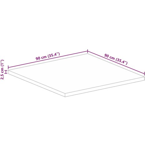  Ploča stola 90x90x2,5 cm Kvadratna Masivno Reciklirano Drvo Slike