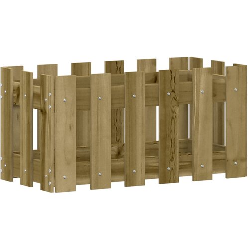 Maison Chic Vrtno korito - Greda - Cvetlični Lonec z ograjico 60x30x30 cm impregnirana borovina, (21789899) Cene
