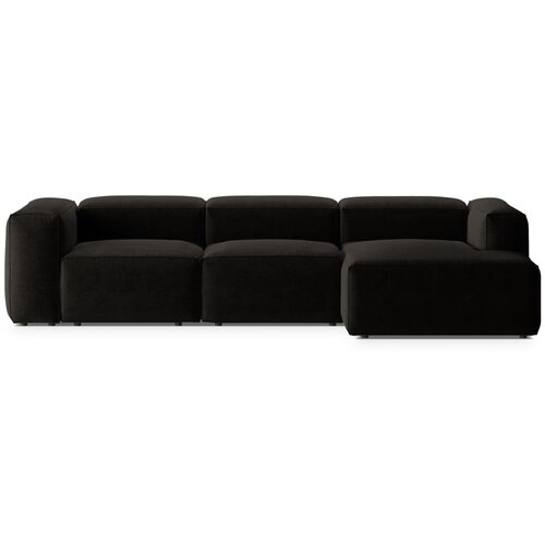 Cosmopolitan Design Crna kutna garnitura (s desnim kutom/s ležaljkom) Bergano &amp;ndash; Slike