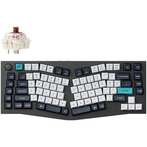 KEYCHRON Q10 Max (Alice Layout) QMK/VIA Brezžična Mehanska Tipkovnica, Bluetooth / 2.4 GHz, Brown Tactile Switch, US Layout, Q10M-M3, (21733253) Slike