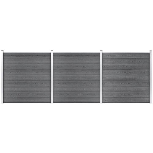 vidaXL Vrtna ograja WPC 526x186 cm siva Cene