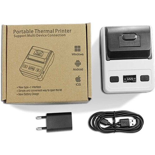 INF EU 58mm Prenosni Bluetooth Termalni Tiskalnik Potrdil - USB Povezljivost White, (5000129667) Cene