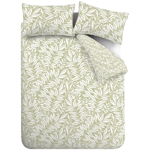 Catherine Lansfield Zelena posteljina za bračni krevet/za produženi krevet 230x220 cm Sorrel Leaves &amp;ndash; Slike